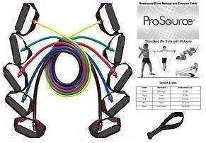 Set of 5 PROSOURCE RESISTANCE EXERCISE BANDS for P90X