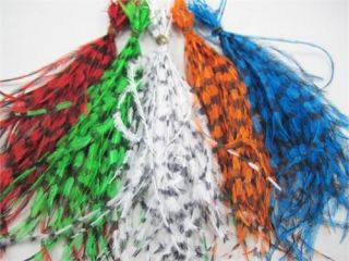 New Fashion mixed Colors Ostrich Feathers hair for extensions 6 8inch 