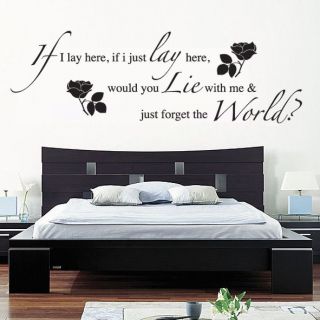 IF I LAY HERE SNOW PATROL Wall Art Sticker, Decal, MUSIC WORDS QUOTES 