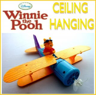   FLYING WINNIE THE POOH AEROPLANE CEILING HANGING TETHERED FIGURE TOY