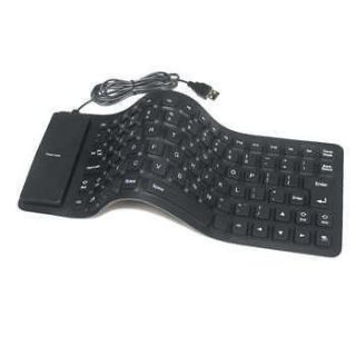   Foldable Folding Keyboard Mini USB Soft Silicone Roll up for PC Laptop