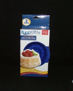 New Good Cook FlexForm Silicone Mini Fluted Pans 2 Pack