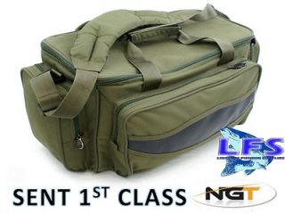   New Green Carp Fishing Tackle Bag Holdall TROUT PIKE INSULATED BAG