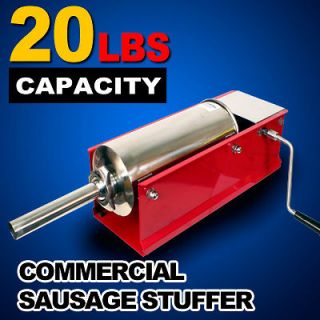   Countertop Desk Horizontal Carbon Steel Sausage Stuffer 7L 20 Lbs