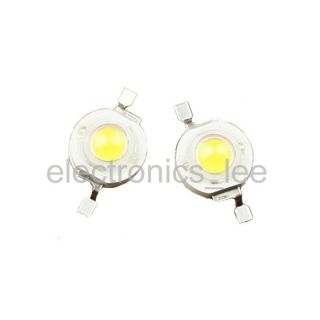 100pcs 1W Pure White High Power LED Lamp Beads 80~90 Lm DIY
