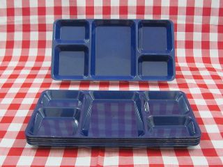   Compartment   Plastic Camping Picnic Patio Cafeteria Lunch Trays B