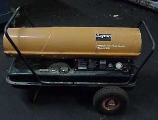 Dayton Portable Oil Fired Heater, 170 K BtuH   120v   Used