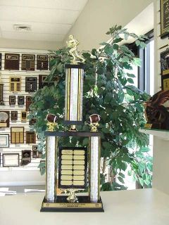 FANTASY FOOTBALL AWESOME NEW LARGE TWO POST TROPHY 14 YEAR PERPETUAL 