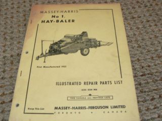 Massey Ferguson 124 126 Hay Baler Original Dealers Parts Book
