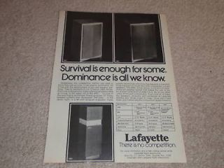 laFayette 2005,2002+,200​1+ Speaker Ad,Article, 1974