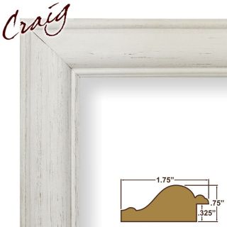 Picture Frame Weathered White 1.75 Wide Complete New Wood Frame 