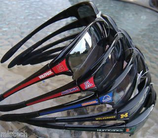 NCAA Sunglasses Official licensed Full Sport Black Frame ( TEAM # A )