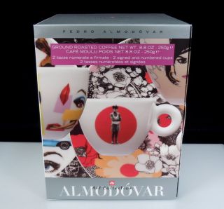Illy Almodovar Collection Kit #3 Signed / Numbered Cappuccino Cups 