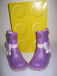GIRLS KICKERS LEGO BOW BOOT IN PINK, PURPLE SIZE 1 13