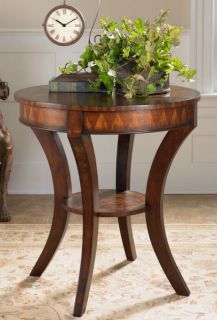 Traditional English Country Style Furniture BURL WOOD Tea Side End 