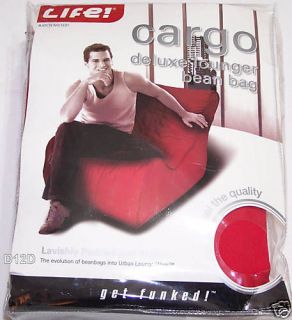 Cargo Deluxe Lounger Red Large Bean Bag Chair New