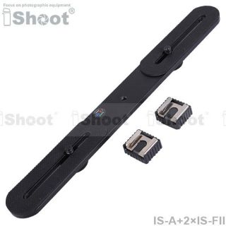 Camera Holder/Flash Bracket+2*Hot Shoe Mount Adapter for 1/4 Studio 