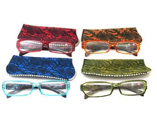   Wholesale lot 4 pair lot READING glasses +2.50 Mixed color Spring Temp
