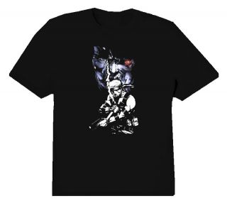 Metal Gear Solid 4 Snake Raiden Sony Playstation 3 Video Game Shirt 