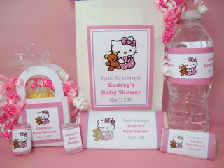  Baby Shower PDF CD w/ Favor Tags Water Popcorn Candy Games Wrappers