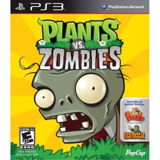 Plants vs Zombies + 2 bonus games, Peggle and Zuma PlayStation 3 PS3 