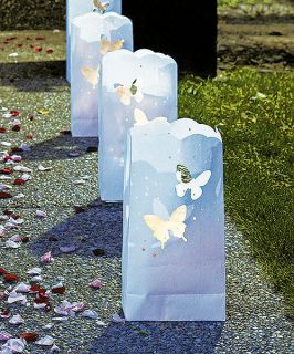   Wedding Reception Decoration Die Cut Butterfly Candle Luminary Bags