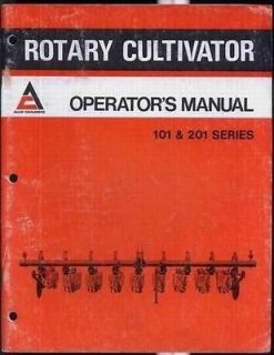 Allis Chalmers Operators Manual Rotary Cultivator 101