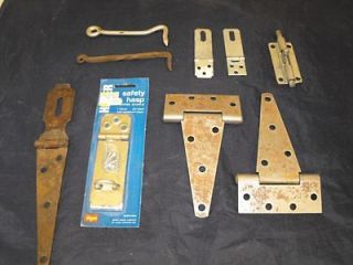 VTG Lot of 9 HINGES and LATCHES for garden farm gate Fence