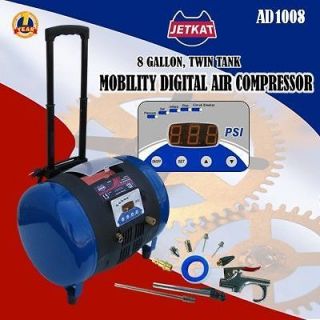 Digital Air Compressor 2Tank 8 Gallon Portable 4.5 HP