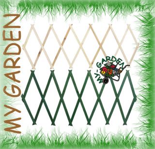 GREEN NATURAL WOODEN EXPANDING GARDEN TRELLIS FENCE 6ft X 1ft (180cm X 