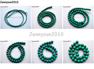 Natural Turquoise Gemstone Round Beads 16‘’ Strand 2mm 3mm 4mm 6mm 