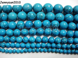 Turkey Turquoise Gemstone Round Beads 16‘’ 4mm 6mm 8mm 10mm 12mm 