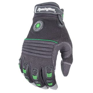  Work Gloves, Black Medium, Impact Gel Padded Palm, Terry Cloth Thumb