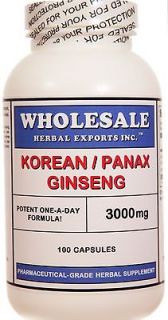 Korean Panax Ginseng●Conven​ient 3,000mg One a Day Caps●100ct