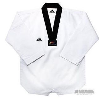 Adidas Adi Club Tae Kwon Do Uniform Gi   Black Collar TKD Training 