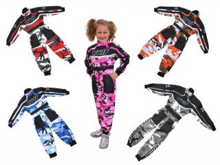 Wulfsport Cub Kids Motocross Camo Racing Suit. Available in 5 Colours