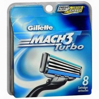 32 Gillette Mach 3 Turbo Razor Blades   (4X8) NEW IN BOX