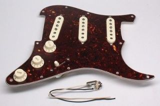   57/62 LOADED / PRE WIRED Strat Pickguard Tortoise/Aged White