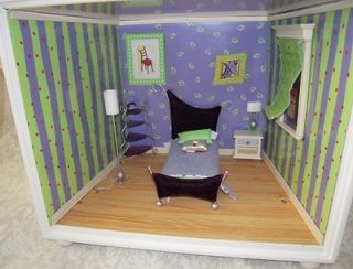 AMERICAN GIRL MINI ROOM & FURNITURE Purple Bedroom RETIRED More 