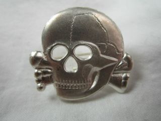 German WW2 WWII Elite Panzer Tank skull insignia medal pin collar tab 