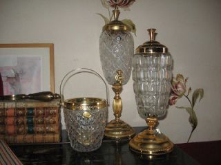   French Absinthe Fountain, Ice Bucket and Sugar Holder Gilded 50/60s