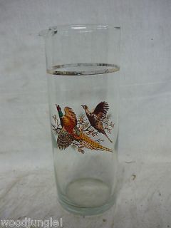 pheasant pitcher in Glassware