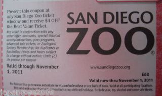 San Diego Zoo $4 OFF Best Value Ticket Coupon (up to 6)