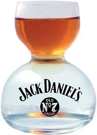 Jack Daniels Chaser Jigger Double Bubble Shot Glass Whiskey on Water