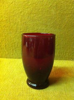 vintage red glassware in Ruby