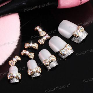   3D Alloy Acrylic Bow Tie Colorful Nail Art Glitters DIY Decoration