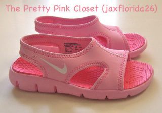 Nike Kids Sunray 9 Pink Water Sandals Shoes NEW