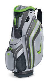 New NIKE SPORT CART Golf Bag   METALLIC SILVER/ELECTRO​LIME/WOLF 