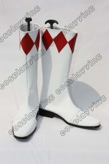 Power Ranger Red Pink Costume Cosplay Shoes Boots Custom Made