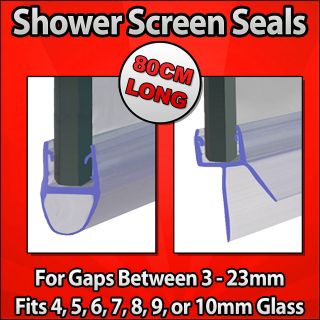   Screen Rubber Plastic Seal 4 10mm Glass Door 3 23mm Gap Curved Flat